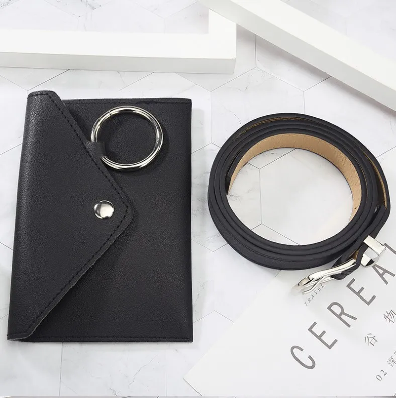 2018 wholesale fashion women's leather waist bag mini mobile phone storage bag with belt