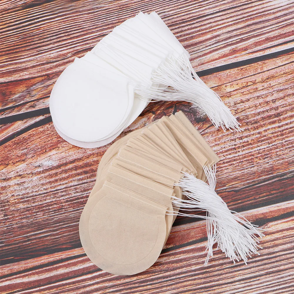 100 Pcs/Lot Round Tea Bags Empty Scented Tea Filter Bag With String Tie Heal Seal Paper Teabags For Herb Loose Disposable,disposable tea bags,disposable tea filter bags