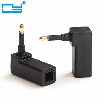 

5pcs Toslink Digital Optical Jack To 3.5mm Mini Plug 90 Degree Audio Adapter