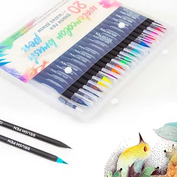 

20+1 Color Art Marker Brush Pens 0.4-2 MM Brush Watercolor Pens Drawing Coloring Books Manga Calligraphy Supplies Stationery