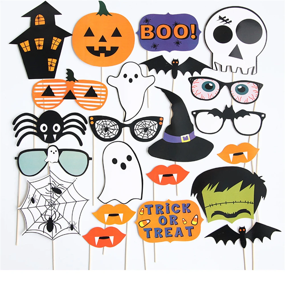 22 шт. Кошмар Перед маска на Рождество Хэллоуин клоун паук очки в виде тыквы