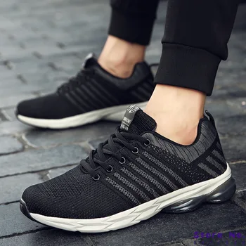 

2019 Spring and autumn fashion wild trend light casual breathable flying woven explosion comfortable personitly men's shoes