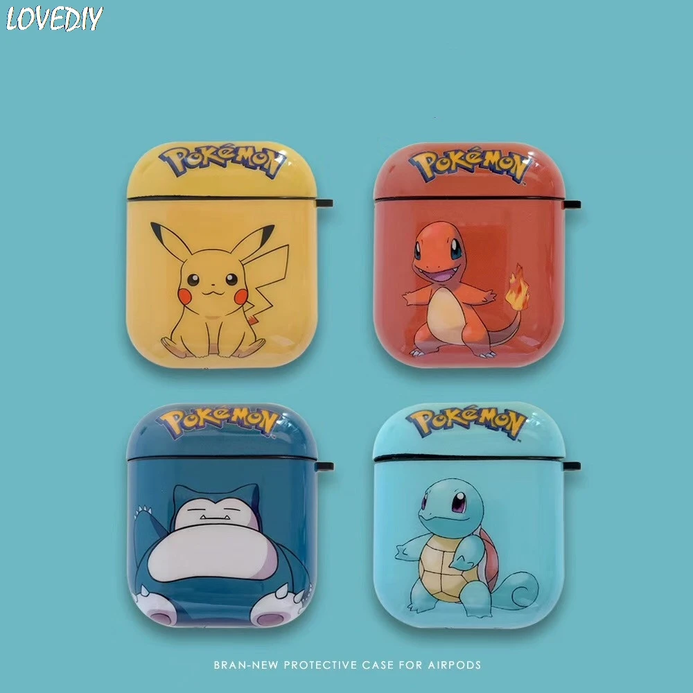 

Wireless bluetooth headset Hard Box For Apple AirPods Monsters Charmander Squirtle Bulbasaur TOY for iPhone pikachus Case