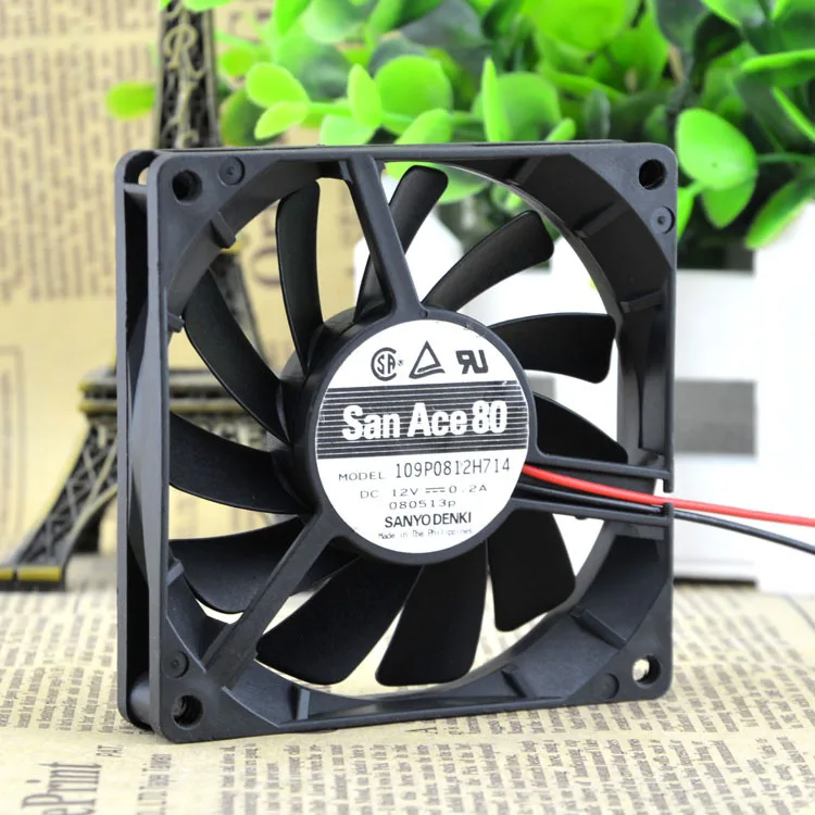 Для Sanyo 80158 см 8 см cpu Dual Ball Mute Fan 12V 0.2A 109P0812H714