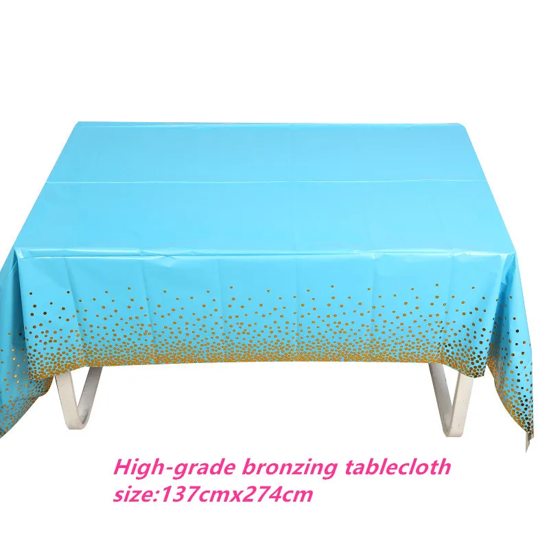 Rose Gold Foil Gilding Tablecloth Birthday Wedding Party Tablecloth Gold Rose Gold Silver High Grade Disposable Tablecloth