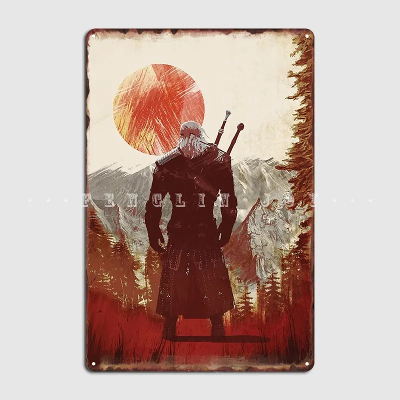 

Witcher Game Art Metal Plaque Poster Cinema Living Room Living Room Funny Plaques Tin Sign Poster