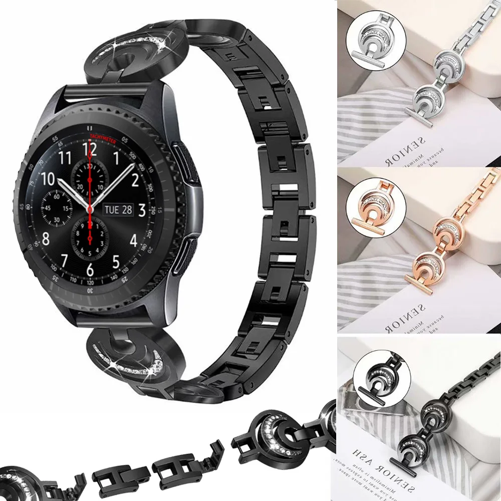 22 мм gear S3 Frontier/классический ремешок из нержавеющей стали для samsung galaxy watch 46 мм сменный браслет наручных часов браслет из сплава