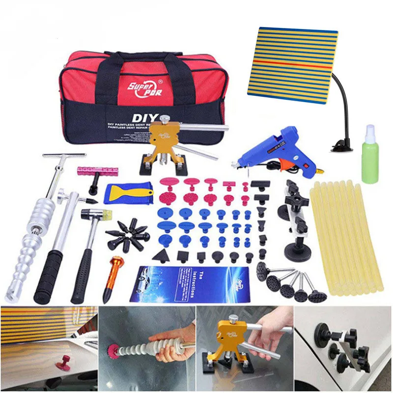 

Car Repair Tool Kit Paintless Dent Remove Dent Reflector Puller Label Dent Lifter Manual Tool Sheet Metal Repair Hammer Tool Kit