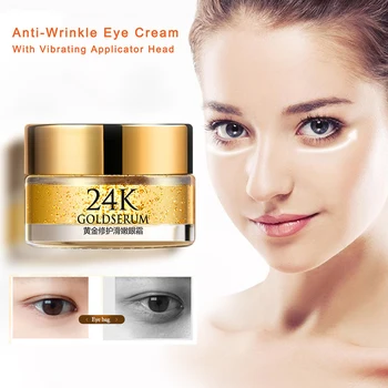 

2019 24K Gold Eye Essence Cream Anti-Wrinkle Remove Dark Circles Anti Puffiness Anti Aging Cream