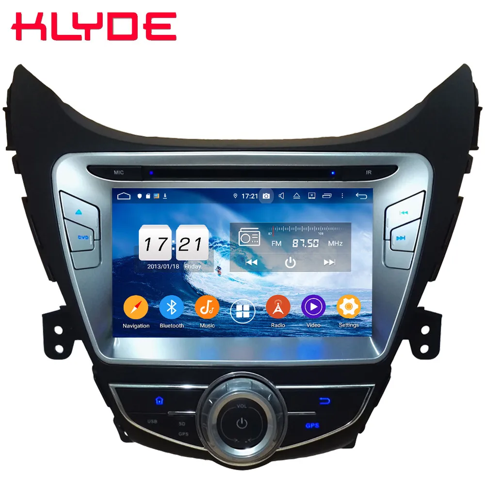 Klyde ips 4G Android 9 Восьмиядерный 4 Гб ОЗУ 64 Гб ПЗУ DSP автомобильный DVD мультимедийный плеер радио для hyundai Elantra Avante I35 2010-2013