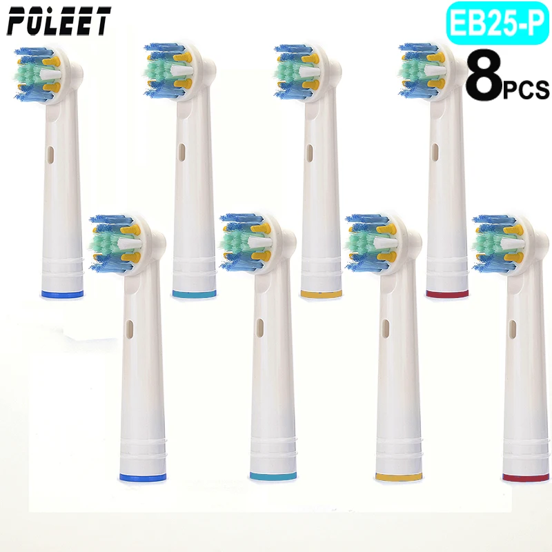 Poleet 8 шт. электрическая сменная Зубная щетка головка EB25 P EB25P для ORALB зубная EB25A EB 25A