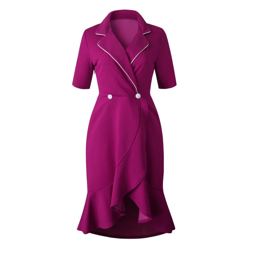 Хорошее качество край-обернутый маленький костюм шеи и рыбий хвост большие качели платье в африканском стиле