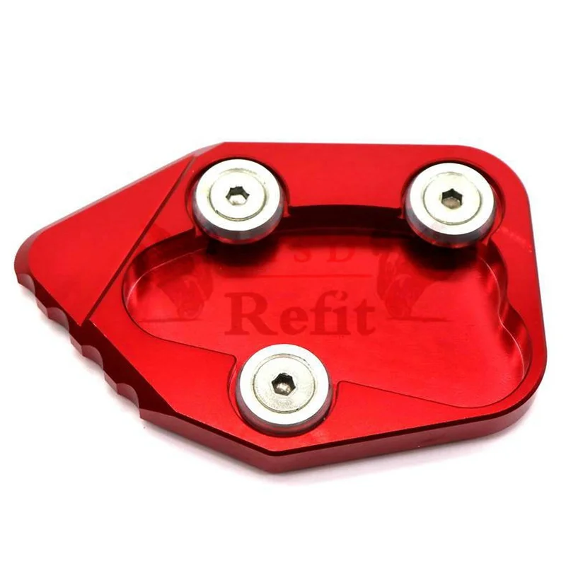 Мотоцикл cycl CNC боковой Стенд Kickstand Kick Stang расширение ножной пластины Pad для HONDA CBR1000RR 2008- CBR1000 RR - Цвет: Красный
