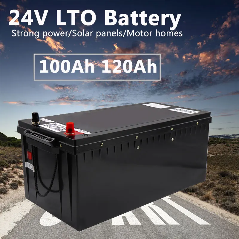 

LTO battery pack 24V 200Ah 100Ah 120Ah Lithium titanate battery 2.4v cells for motor home ship machine electric car+10A charger