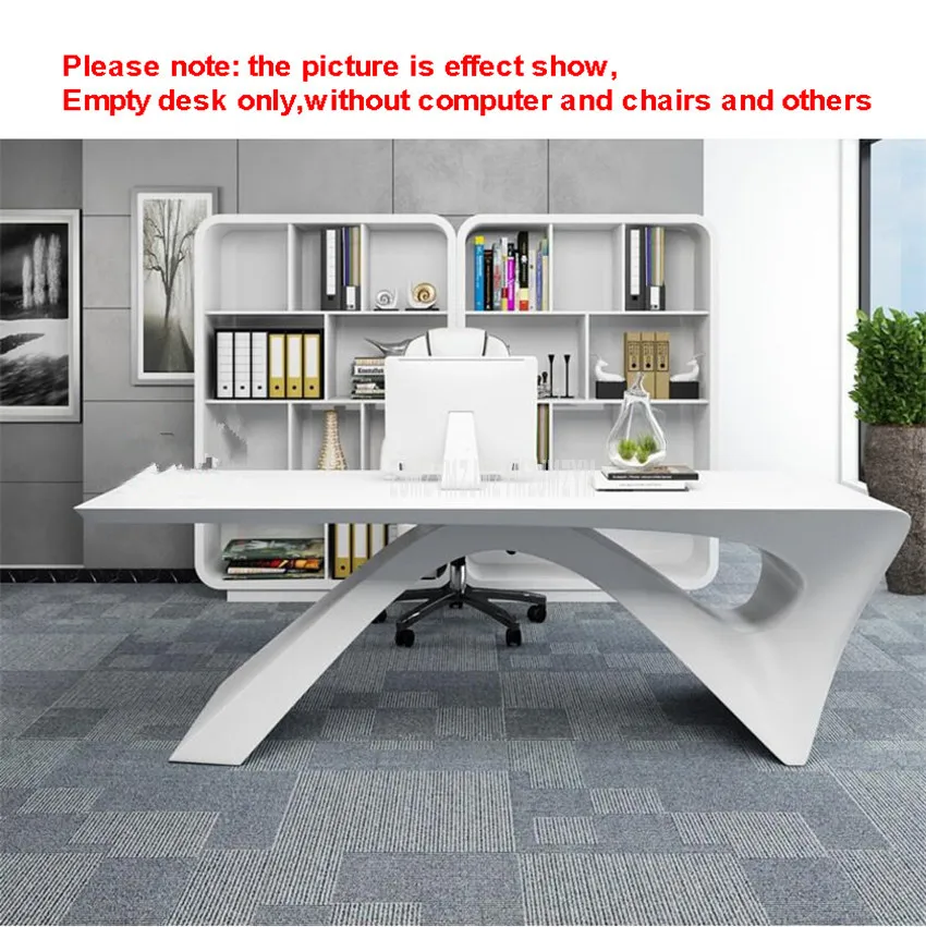 Simple Nordic Wooden Laptop Computer Table Special Shape Executor Manager's Office Desk Table Fashion Office Furniture White Simple Nordic Wooden Laptop Computer Table Special Shape Executor Manager's Office Desk Table Fashion Office Furniture White