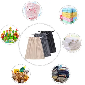 

Fashion Plain Color Diaper Bag Oxford Cloth Elastic Portable Waterproof Bucket Trash Can Liner