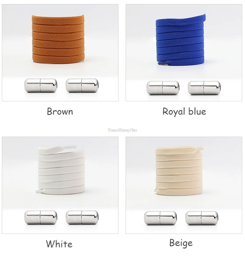 New Elastic Laces without ties Shoelaces for Sneakers Flat No Tie Shoe laces Kids Adult Quick Shoe lace Rubber Band Shoestring