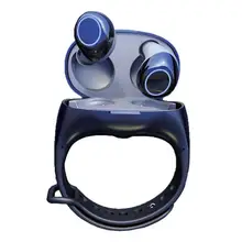 Наручные стерео беспроводные наушники 5,0 портативные беспроводные Спортивные часы-тип хранение зарядных устройств отсек