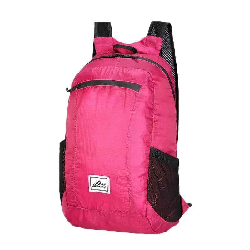 20L портативный складной рюкзак Водонепроницаемый рюкзак складной мешок Сверхлегкий Открытый пакет для женщин мужчин Путешествия Туризм - Цвет: Розовый цвет
