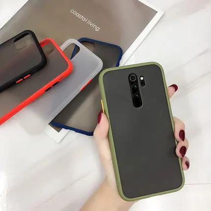 Чехол для Xiaomi Redmi 9 жесткий прозрачный матовый ударопрочный защитный чехол