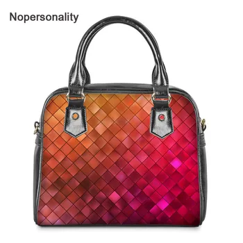 

Nopersonality Colorful Rainbow Printed Totes Bag Luxury Fashion Shoulder Bag PU-Leather Handbag/Messenger Bag for Women