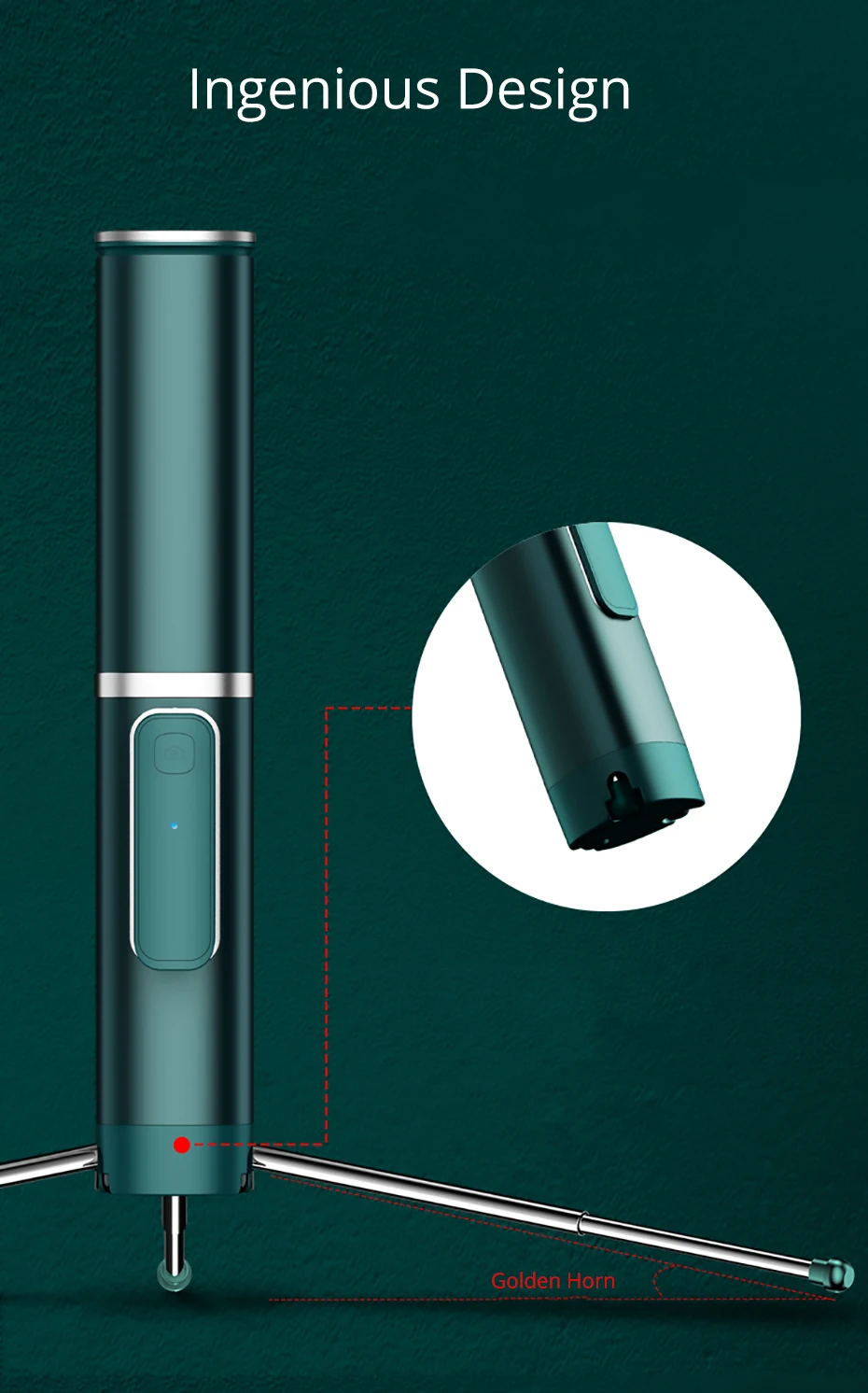 Bonola All Metal Portable Selfie Stick (3)