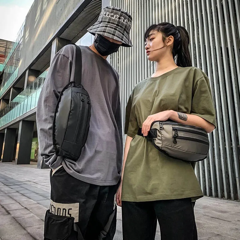 

New Women Waist Bag Nylon Fanny Pack Multi-Pocket Shoulder Messenger Bag Fashion Belt Bags Chest Pack Unisex Phone Pocket Purse