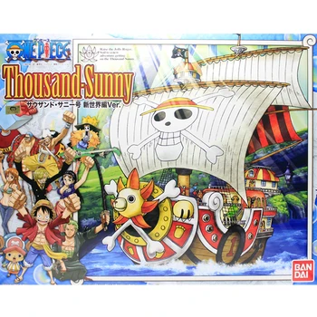 

Original Bandai One piece Pirate Boat Sunshine Sunny Qianyang New World Assembly Action Figureals Brinquedos Model Dolls
