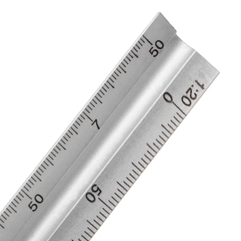 

30cm Aluminium Metal Triangle Scale Architect Engineer Technical Ruler 12\"