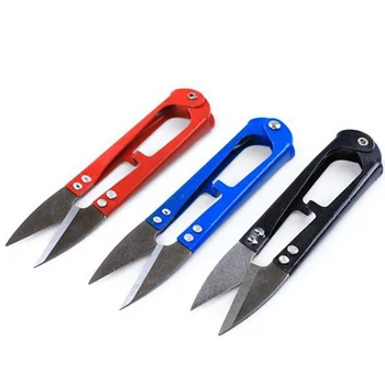 

1PC DIY Stainless Steel Stitch U-Shape Use Scissors Cut Fishing Line Trimming Nipper Essential Cross Beaded Jewelry Making Tools