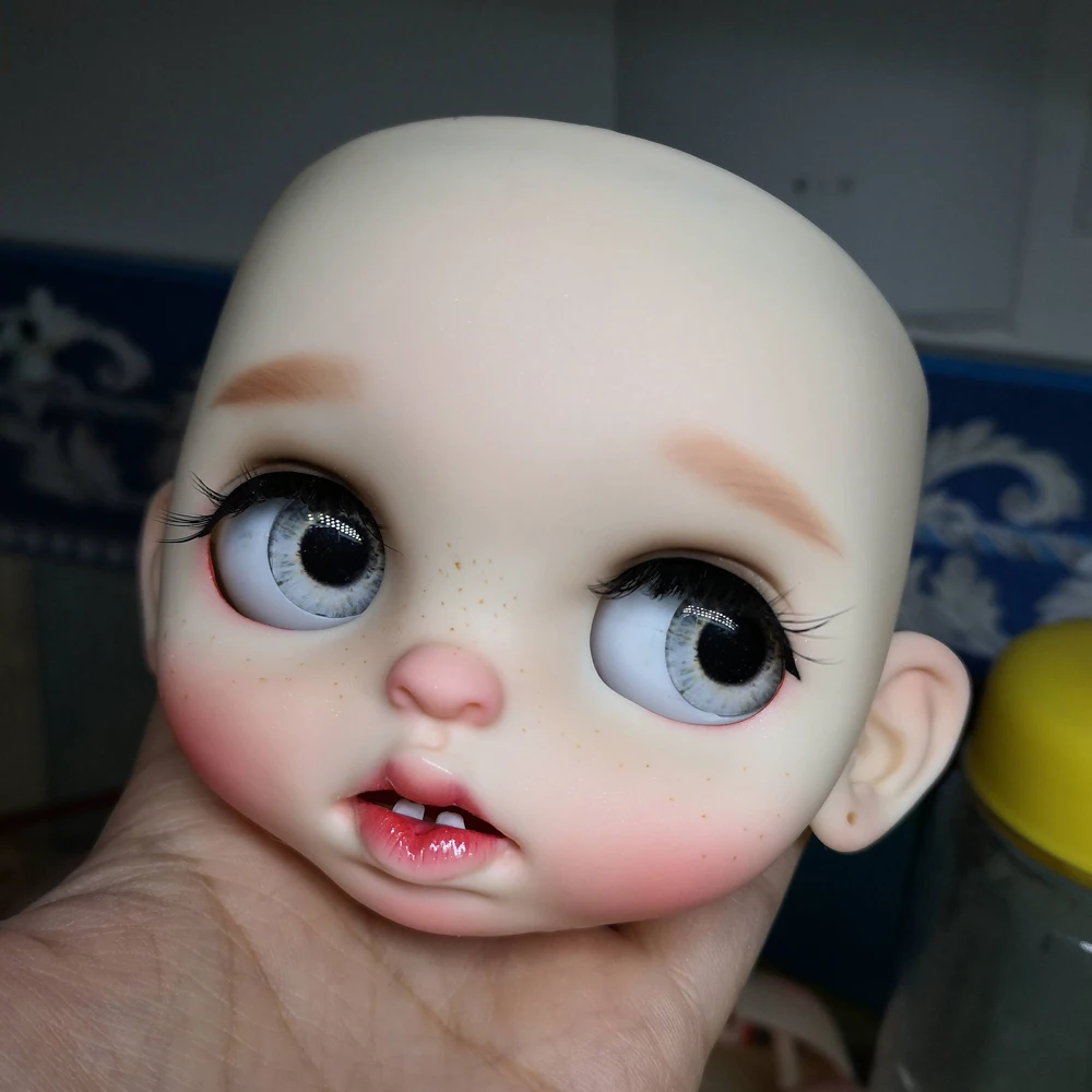 

Blyth Doll Face Plate for diy your blyth makeup Including Back Plate customization doll Nude blyth white skin thick lips