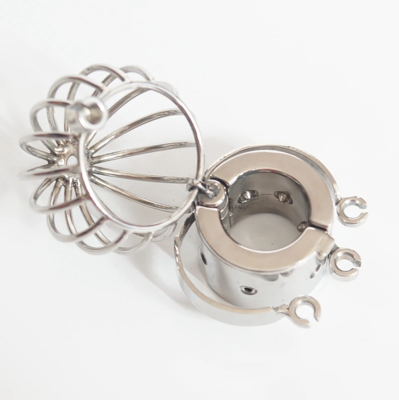 Невидимый замок дизайн Мошонка кулон из нержавеющей стали яички целомудренная