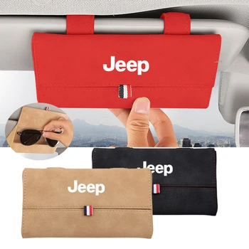 

Car Sunglass Holder Case Stowing Tidying Box for Jeep Wrangler Renegade Cherokee Compass Renegade Patriot TJ JK JL Accessories
