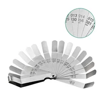 16 лезвий железной дороги из Нержавеющей Стали Изогнутый Feeler измерения автомобиля измерительный инструмент производства метрической императорской Полезная толщина