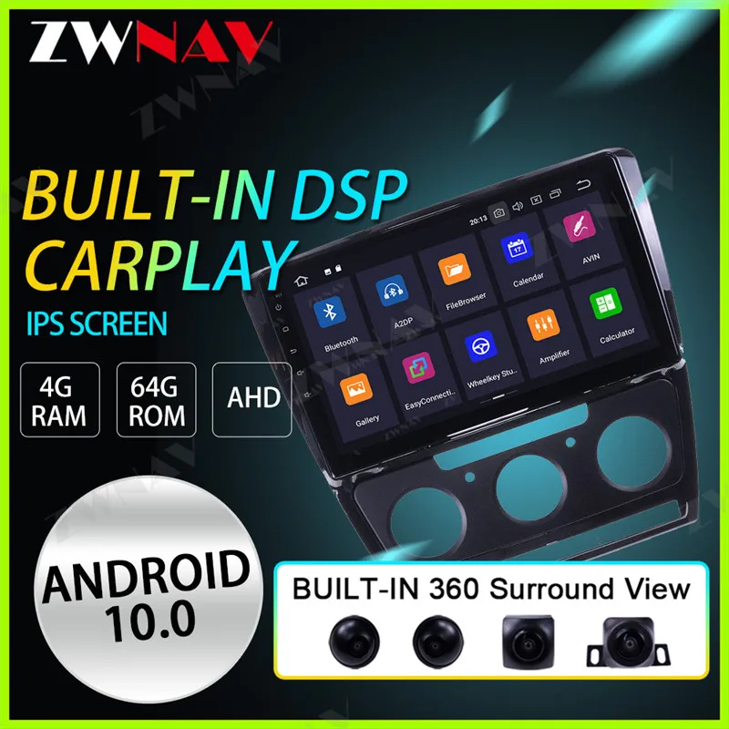 

ZWNAV 2.5D IPS 4G+64G Octa Core Car Android 10 PX6 auto Radio Multimedia Player For Skoda Octavia 2007-2014 GPS Navigation