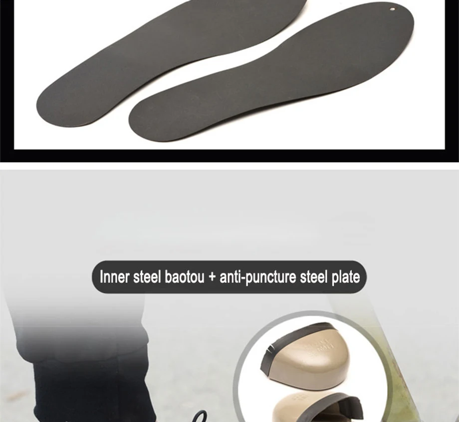 Breathable Safety Shoes Autumn Men's Lightweight Steel Head Safety Work Boots Site Anti-piercing Protective Shoes Sneakers