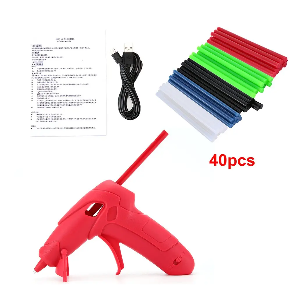 RJ807 usb зарядка 5 В/1 а термоклеевой пистолет с клеевым стержнем для DIY ручной работы ремонтные Инструменты Электрические термоклеевые пистолеты