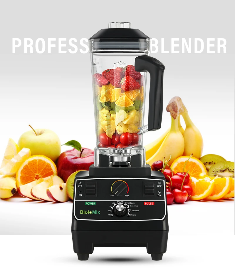 BPA Free 2L Jar 2200W Professional Smart Timer Pre-programed Blender Mixer Juicer Food Processor Ice Smoothies Crusher