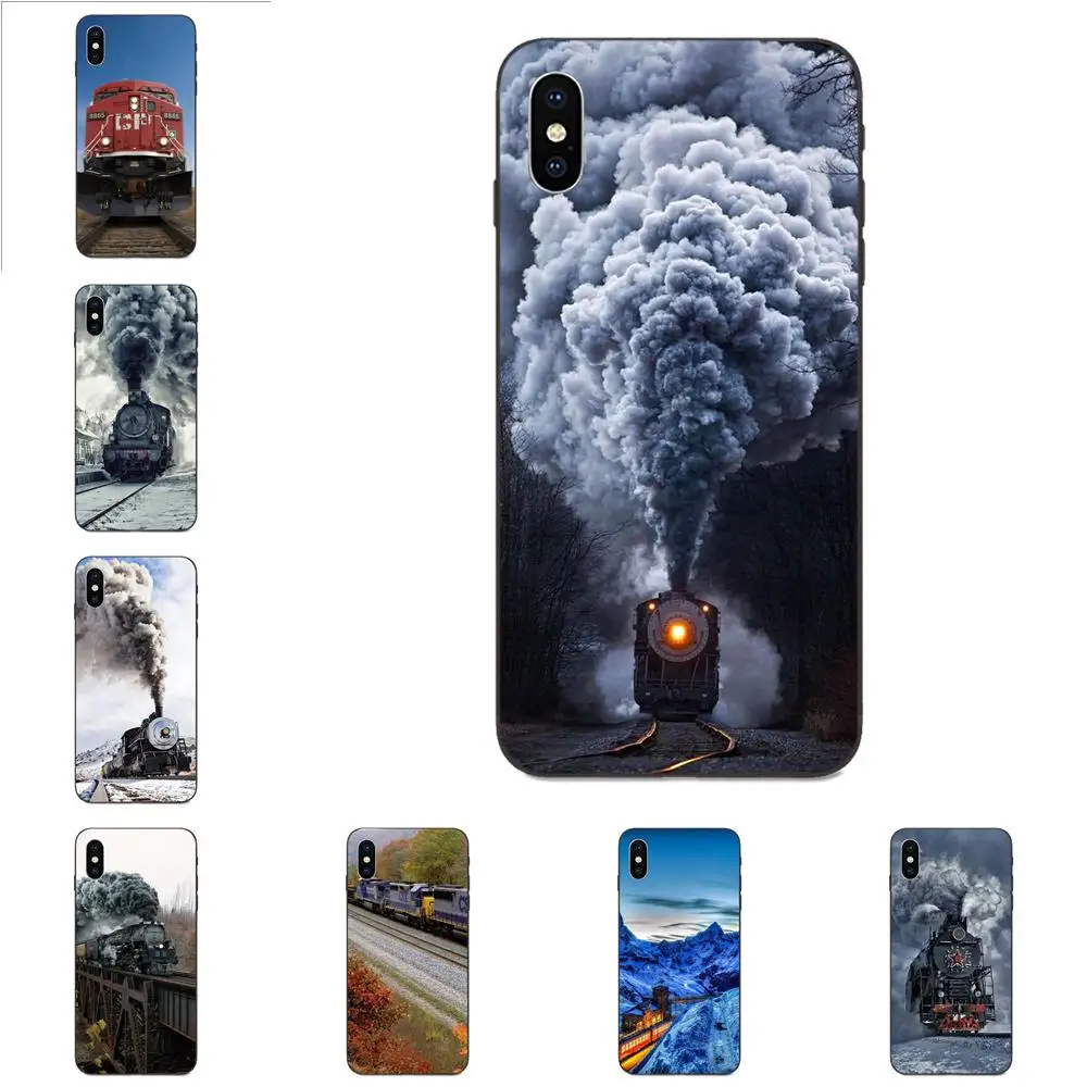 

Soft TPU Custom Design For Huawei Honor 5A 6A 6C 7A 7C 7X 8 8A 8C 8X 9 9X 10 10i 20 Lite Pro Scenic Black Railroad Train