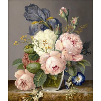 

Full Drill DIY Diamond Embroidery Flowers Picture of Rhinestone Diamond Painting Handmade Wall Stickers