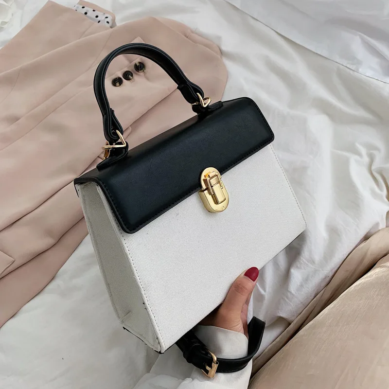 

Simple small bag female 2019 new trapezoidal texture wild shoulder bag fashion small fresh slung small square bag