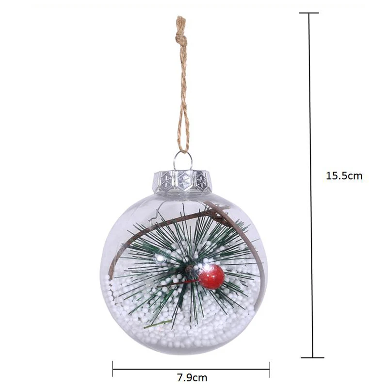Рождество прозрачная подвесная мяч для фотообои для съемки детей с безделушка висячие украшения мяч Рождественские украшения для дома Для рождественой елки
