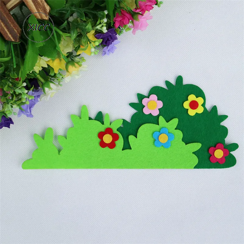 T-N Thicken Nonwoven Felt Package Handmade Nonwoven Flower Fence Grass Kindergarten Blackboard Wall Decoration Stereo Guardrail