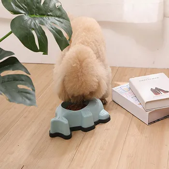 

Pet Plastic Durable Anti-slip Feeding Bowl For Cats And Dogs Fish-shaped Funny Feeder New Qgnv