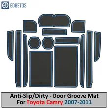 Anti-Slip Mat For TOYOTA Camry 2007-2010 2011 XV40 40 Daihatsu Altis Aurion VI 6 Gate Slot Coaster Anti-Dirty Door Groove Mat