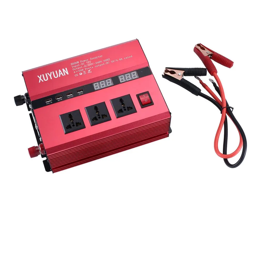 

8000W Solar Power Inverter USB LED Display AC/DC Sine Wave Converter
