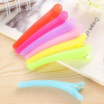 

Plastic Duckbill Alligator hairpins Salon Section Grip Hair clips hair styling Jelly Candy Color Duckbill Clips