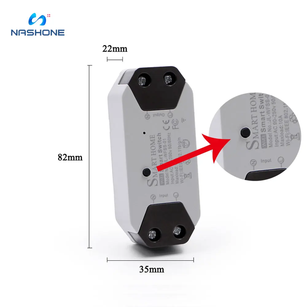 Nashone WiFi Breaker Tuya Smart Light Switch Timer, Circuit breakers Wireless Remote Controls Switch Work With Alexa Google