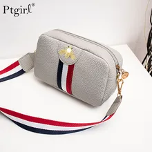 Женская Повседневная портативная мини-сумка на одно плечо прямоугольной формы Ptgirl из искусственной кожи, сумка для телефона, новая трендовая сумка через плечо