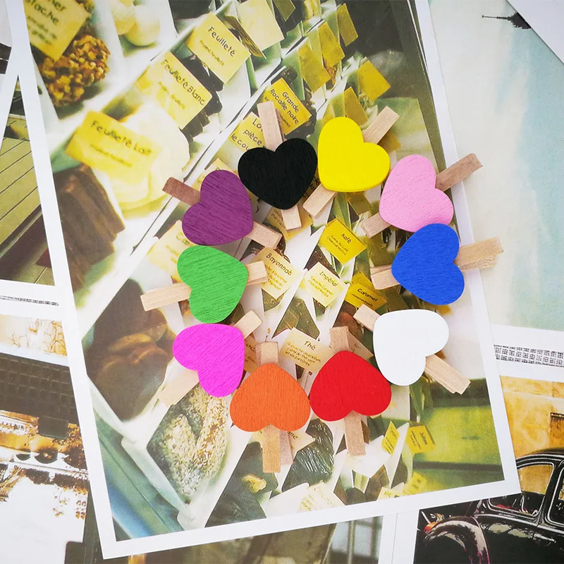 

Color Cartoon Heart Logs Small Clip Message Picture Portfolio 50 a Pack